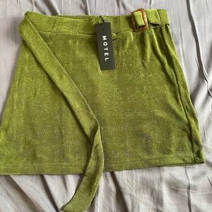 Motel Rocks Green Mini Skirt